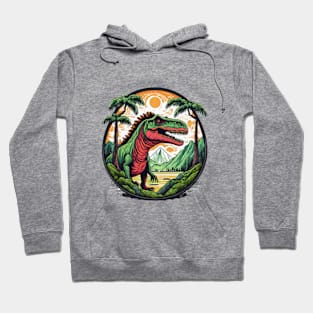 Dinosaur rounded color design Hoodie